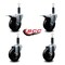 Service Caster 4'' Soft Rubber Swivel 1'' Expanding Stem Caster Set 2 Total Lock Brakes, 4PK SCC-EXTTL20S414-SRS-2-S-2-1 - alternate 4